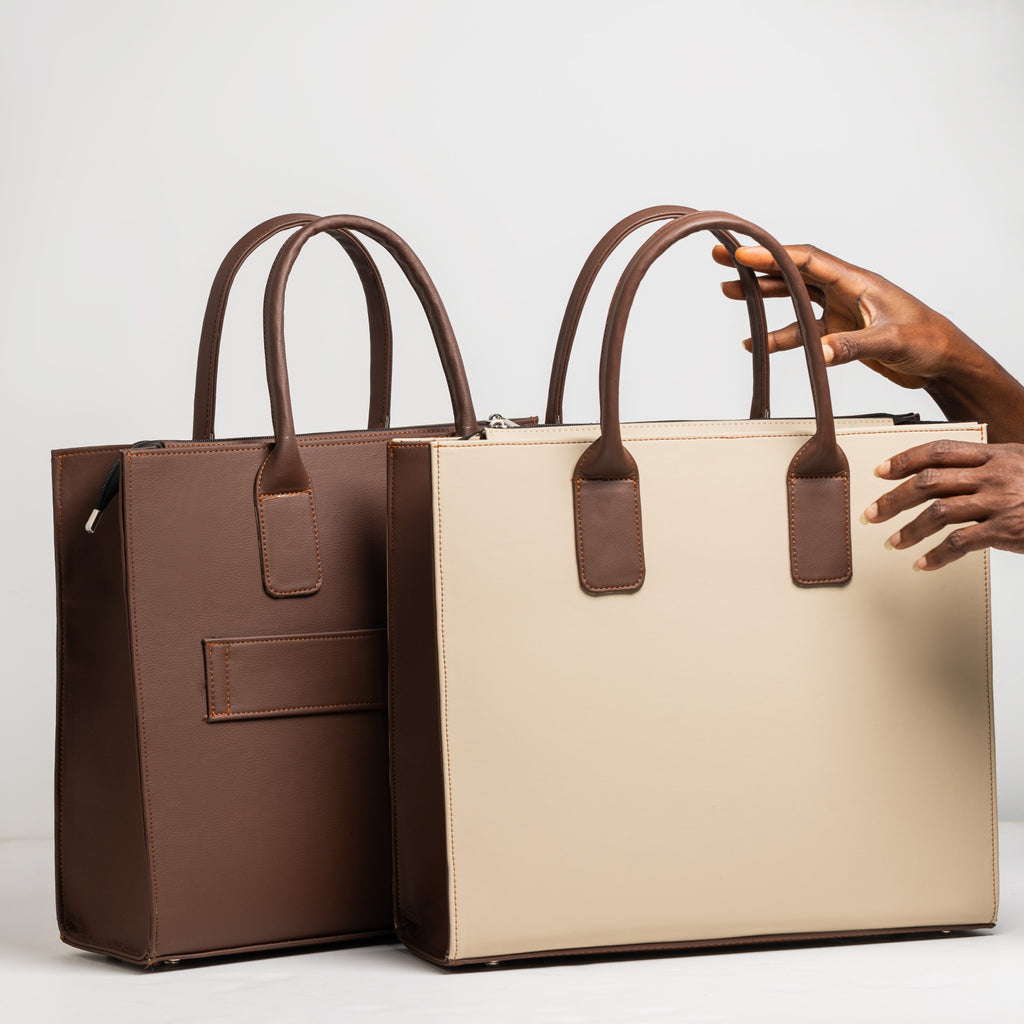 seasons unisex leather maxi tote bag