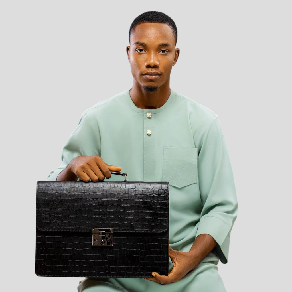 Executive Leather Briefcase ( With FREE passport cover)