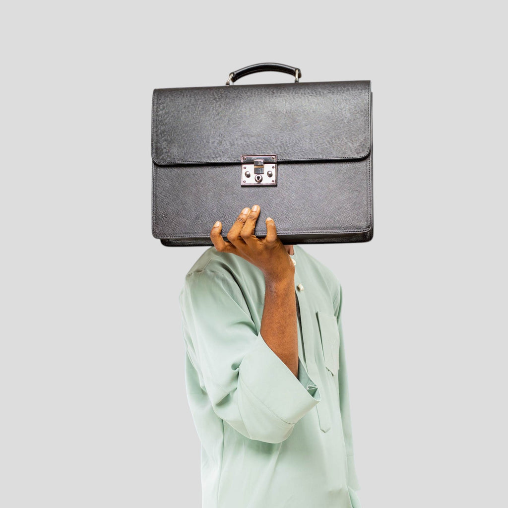 Executive Leather Briefcase ( With FREE passport cover)