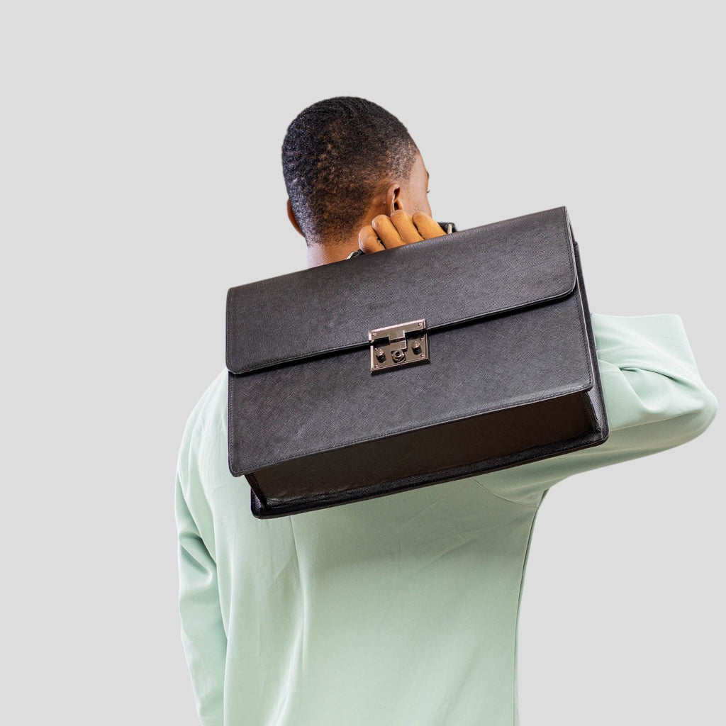 Executive Leather Briefcase ( With FREE passport cover)