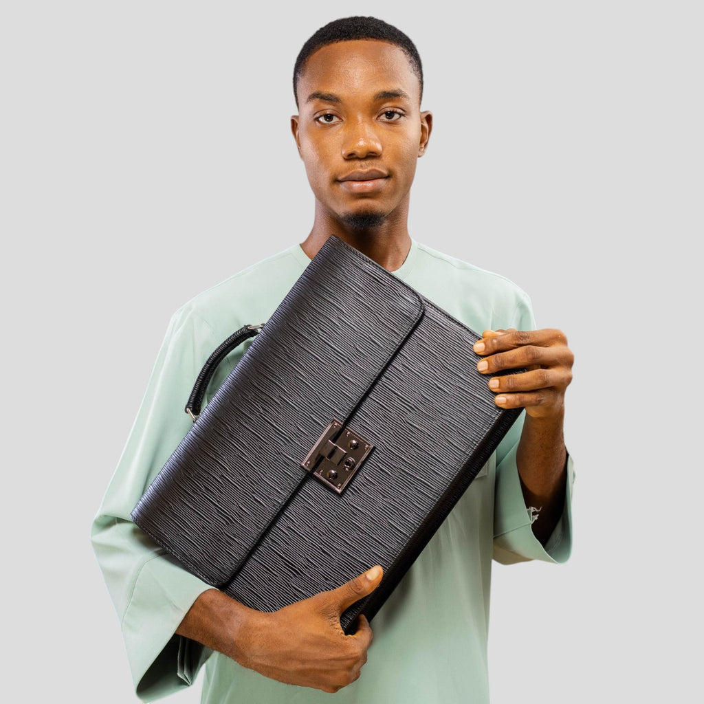 Executive Leather Briefcase ( With FREE passport cover)