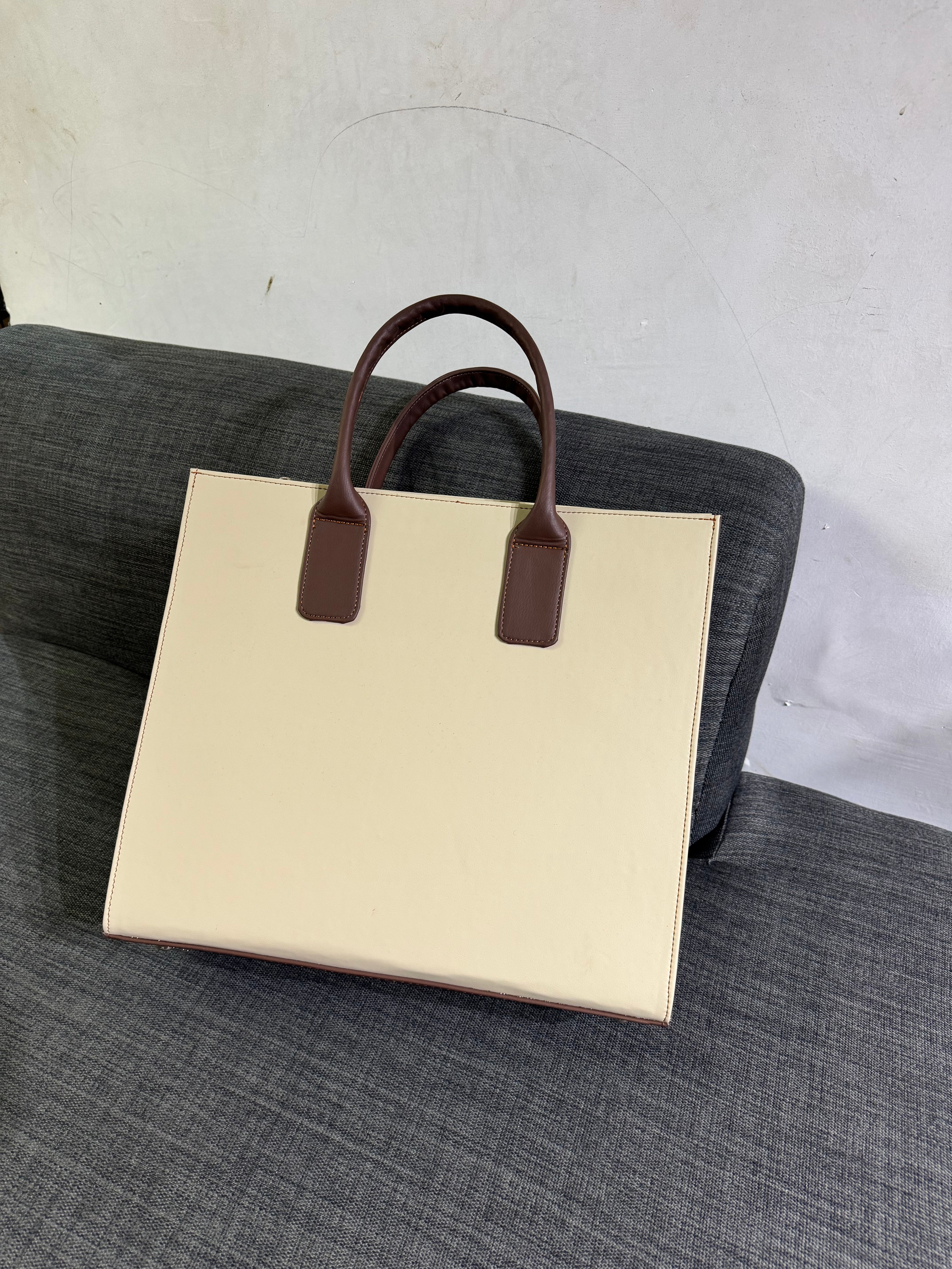 seasons unisex leather maxi tote bag