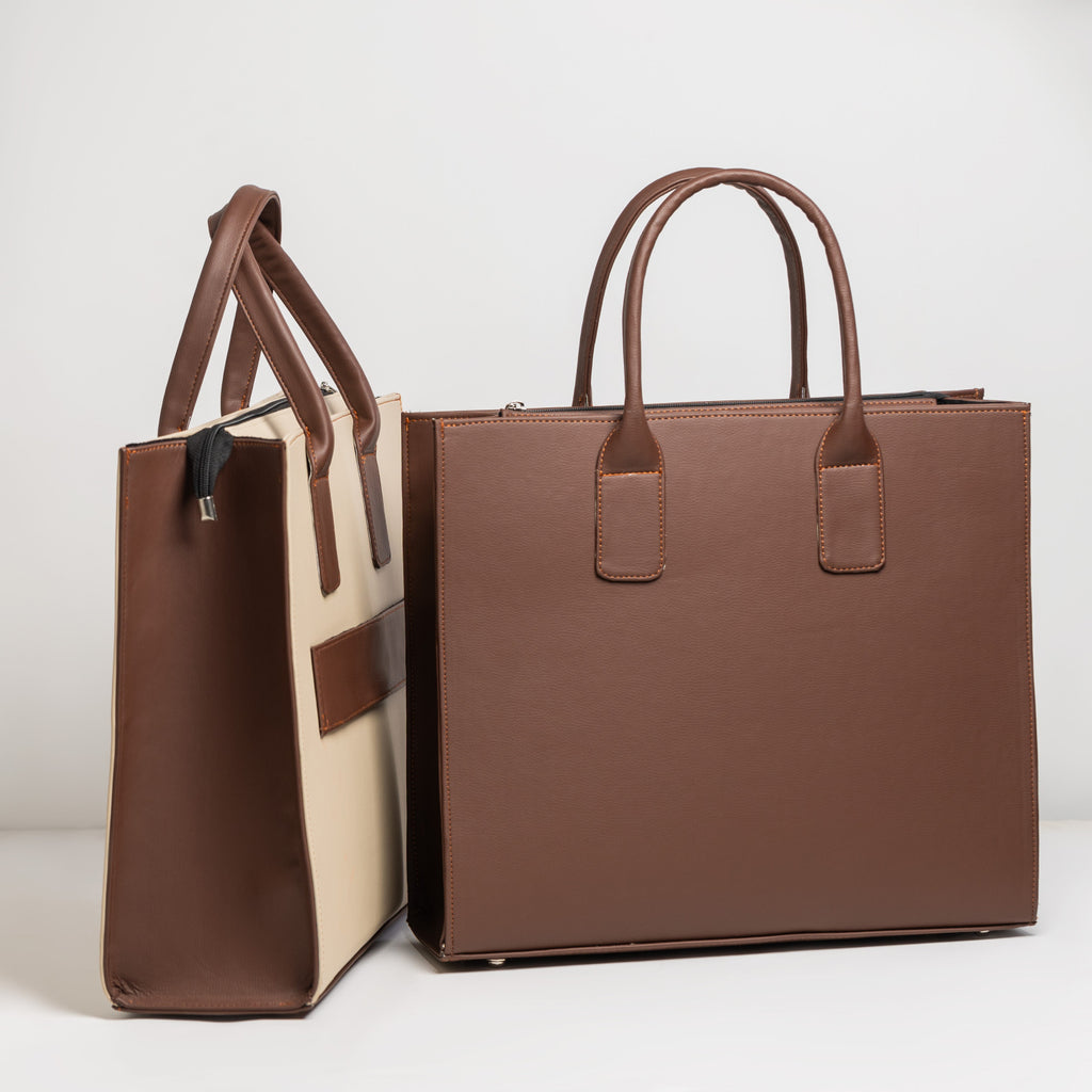 seasons unisex leather maxi tote bag