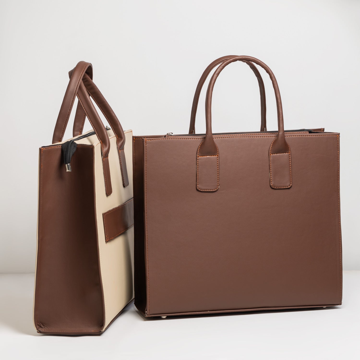 seasons unisex leather maxi tote bag