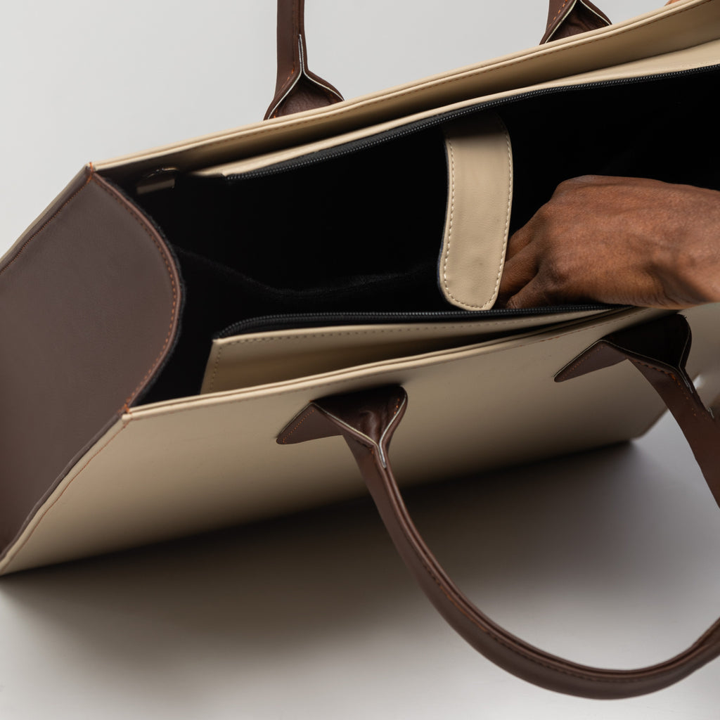 seasons unisex leather maxi tote bag