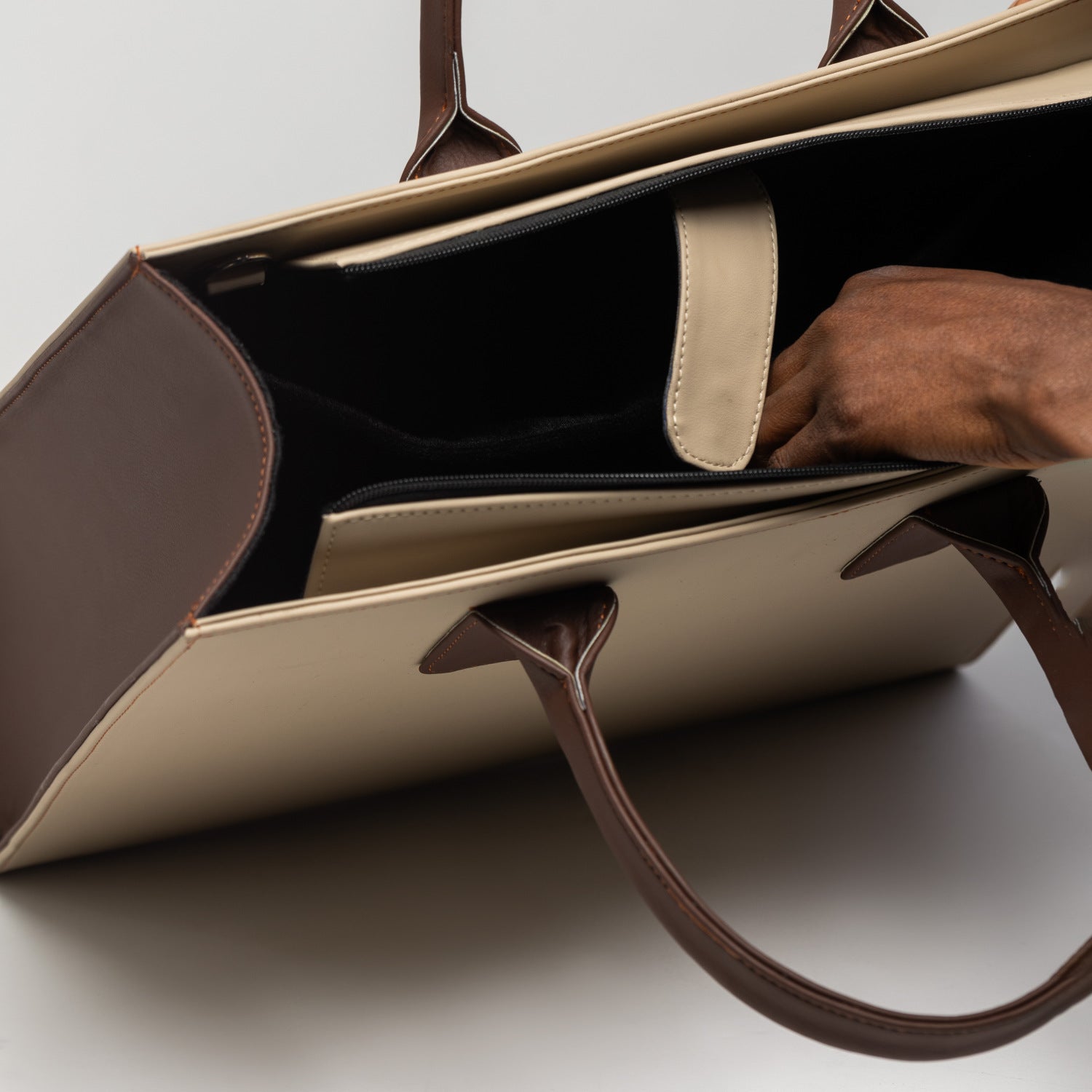 seasons unisex leather maxi tote bag