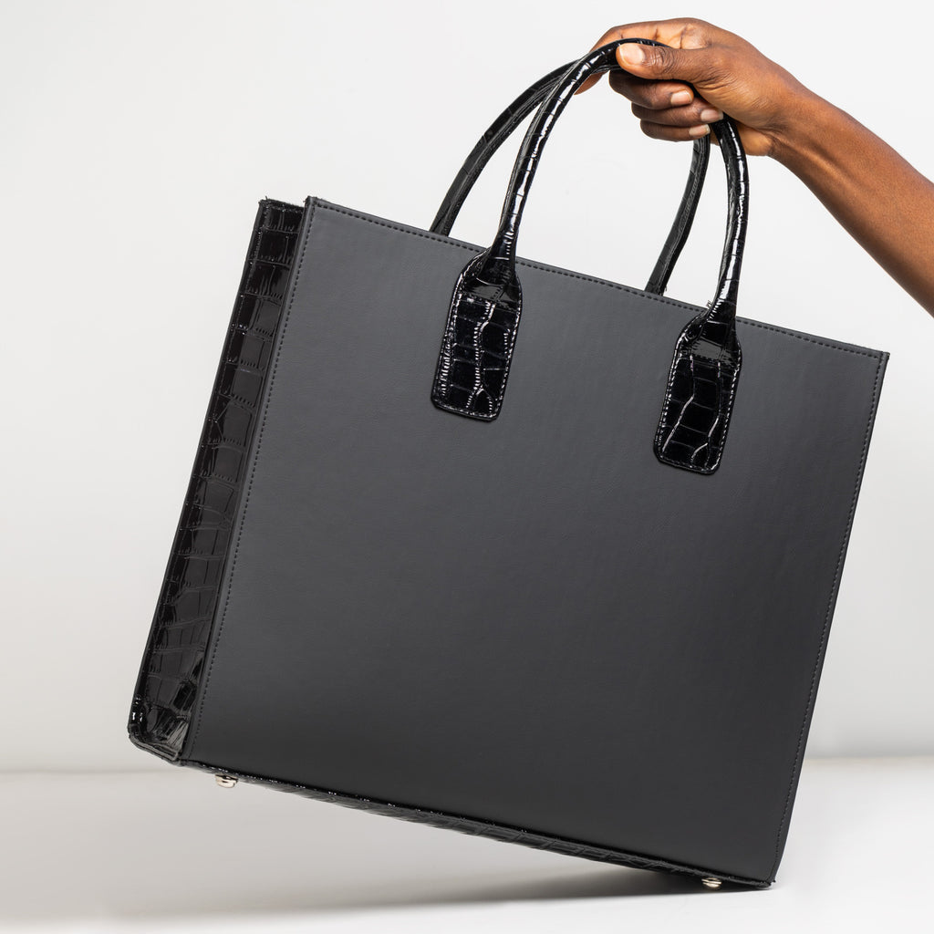 seasons unisex leather maxi tote bag