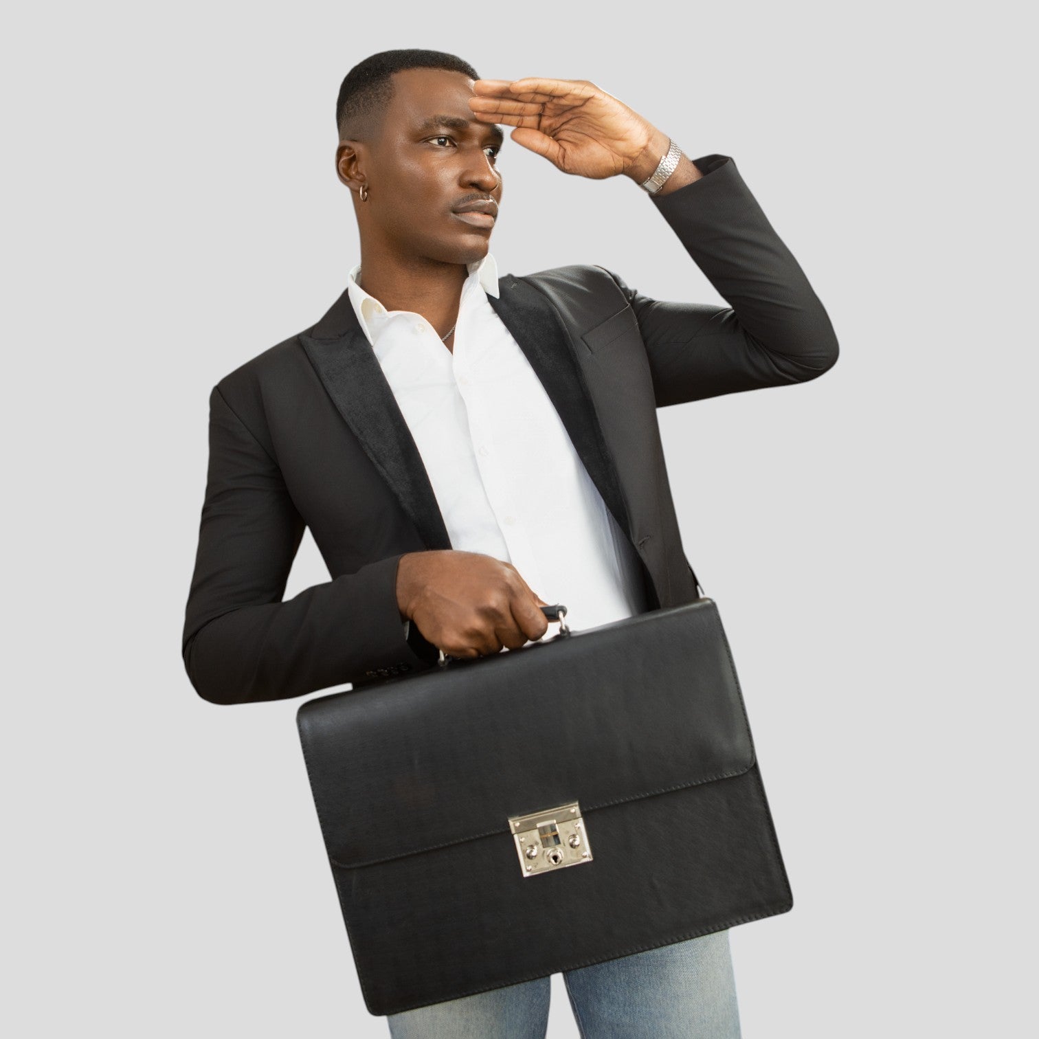 Executive Leather Briefcase ( With FREE passport cover)