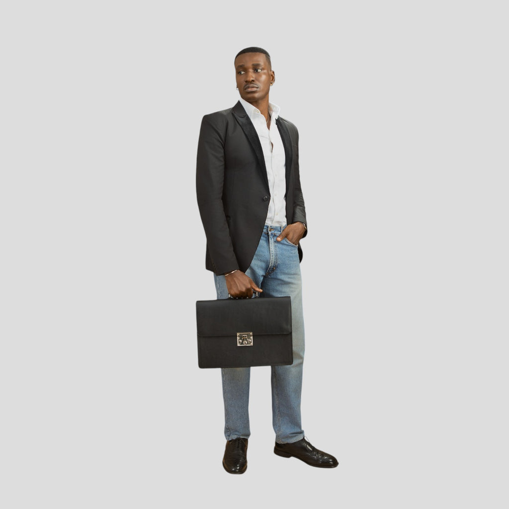 Executive Leather Briefcase ( With FREE passport cover)