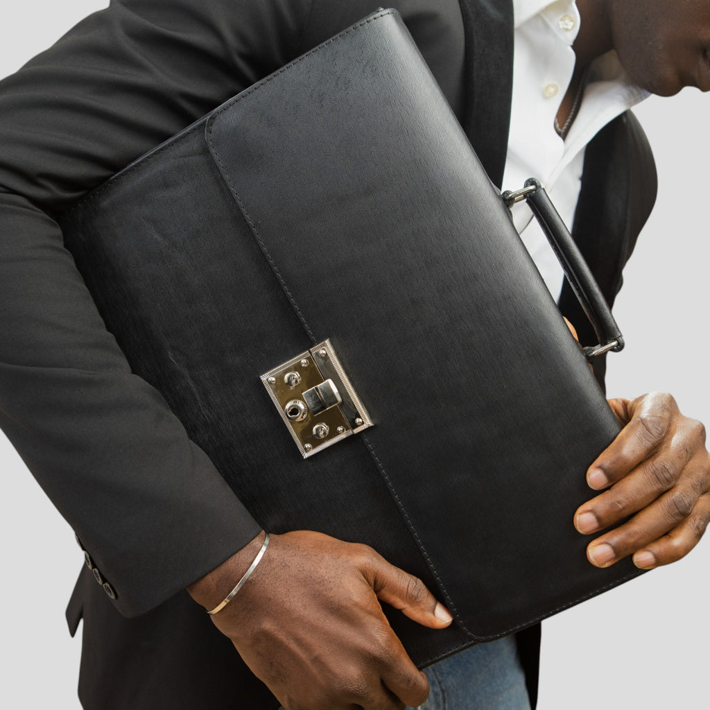 Executive Leather Briefcase ( With FREE passport cover)