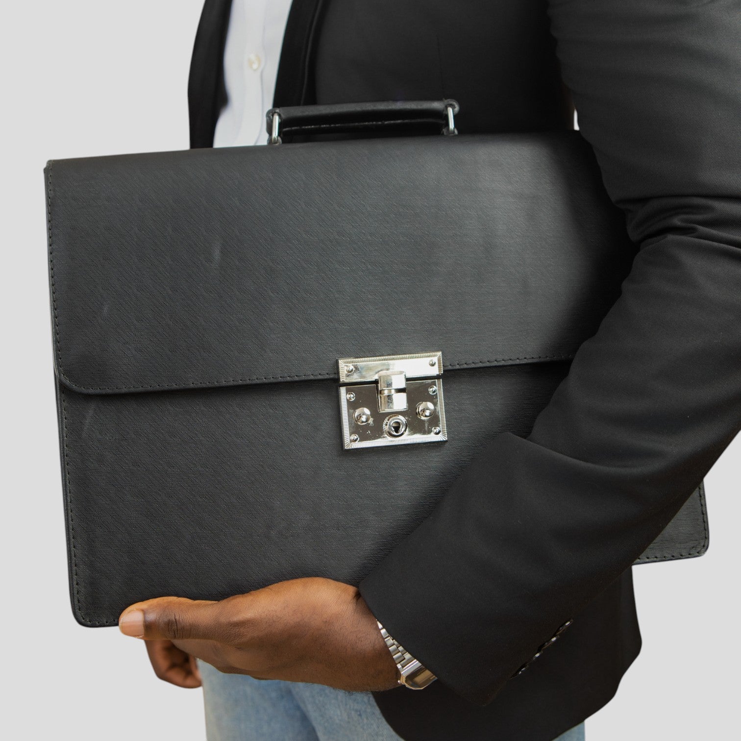 Executive Leather Briefcase ( With FREE passport cover)