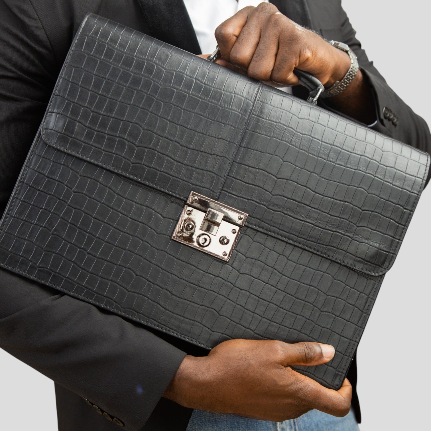 Executive Leather Briefcase ( With FREE passport cover)